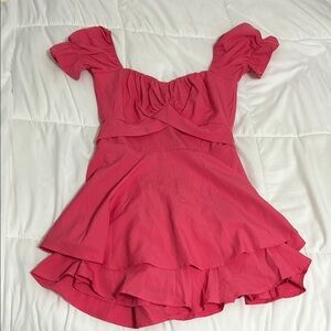 Chic Pink Ruffle Dress